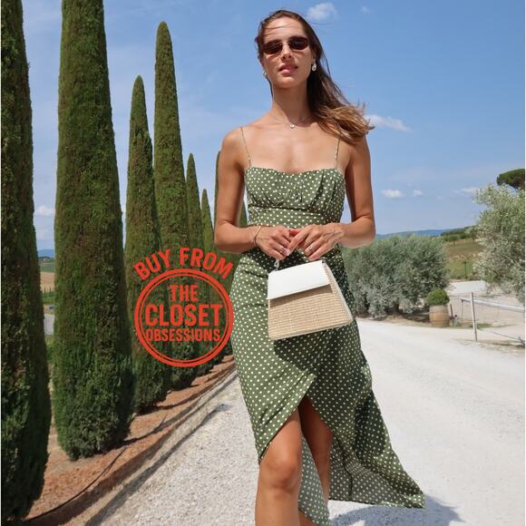 ZARA Blogger Fave Printed Ruched Midi Dress NWT LAST ONE!!! 💚 - Picture 7 of 16